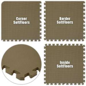  Alessco SFBN0202B SoftFloors  Brown  2 X 2 X .625inch 