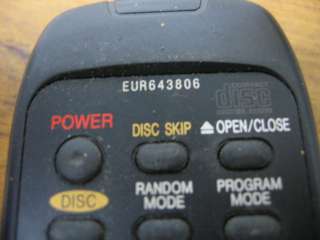 Technics EUR643806 5 Disc CD Player Remote Control  