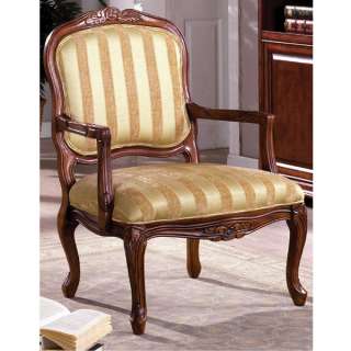 Burnaby Classic Antique Oak Finish Solid Wood Accent Chair  