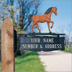 Whitehall Two Sided Post Sign Address Plaque Deer Buck  