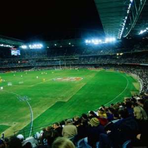  Telstra Stadium During Afl Football Match Premium 