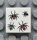   Harry Potter 2x2 Gray Decorated FLAT TILE Black Spider/Animal Pattern