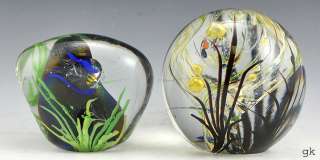 Colorful Art Glass Paperweights Jonathan Winfiskey 1981  