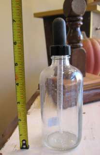 Vintage Bottle with Dropper, Lab Glassware, USA E156  