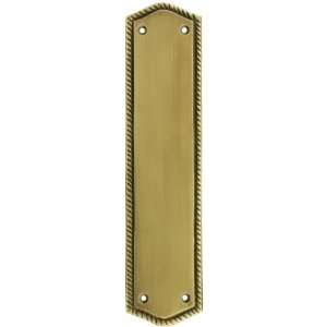  10 1/2 Rope Push Plate In Antique Brass