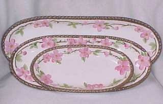 FRANCISCAN APPETIZER TRAYS  Set of 3  DESERT ROSE   $80  