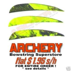 12 RW 4 LIME BARK CAMO FEATHERS Archery Arrow Arrows  