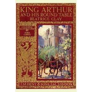 Vintage Art King Arthur and his Round Table   Giclee Fine Art Canvas 