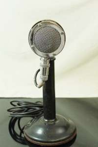 VINTAGE ASTATIC D 104 MICROPHONE w/ ANTIQUE WESTERN ELECTRIC MIC STAND 