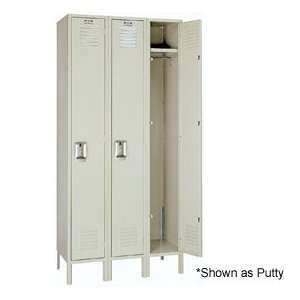   Single Tier 12x18x60 3 Door Ready To Assemble Gray , Recessed Handle