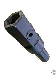 Auger Adaptor 2 Hex Female   2 9/16 Round Male Pin  