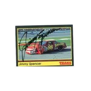 Jimmy Spencer autographed Trading Card (Auto Racing) 1991 Tracks, #98