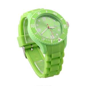 2012 New Fashion ice watch 10 color Silicone Rubber Calendar Wrist 