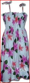 WOMEN HAWAIIAN FLORAL SMOCKED SUMMER SUN DRESS 332 3591  