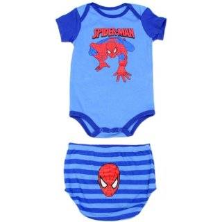 Newborn Baby Boys Spider Man Creeper Diaper Cover Set