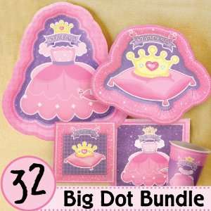  Pretty Princess Baby Shower Tableware   32 Big Dot Bundle 