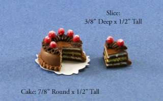 Dollhouse Miniature Bakery Cake with Slice #SLCS007  