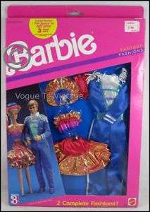 Barbie & Ken Fantasy Fashions #8242 1989 2 Outfits  