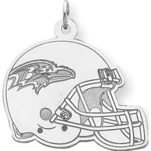 Sterling Silver NFL Baltimore Ravens Football Helmet Charm  