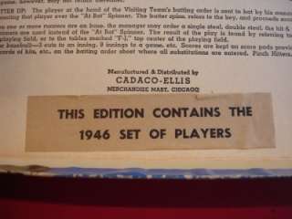 Vintage 1946 Ethan Allens All Star Baseball Board Game  