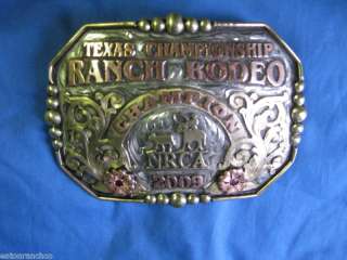 Award Clint Mortenson RANCH Trophy Rodeo Belt Buckle  