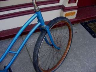 Vintage Women Ladies WESTERN FLYER Blue Bike Bicycle w Mesinger Gel 