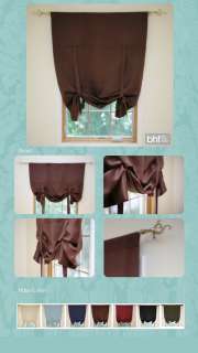 Blackout Thermal Insulated Tieup Shade Curtain   CHOCO  