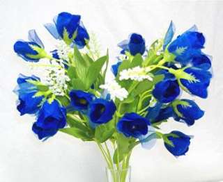 36 ROYAL BLUE Silk Mini Rose Buds Wedding Favor Flowers  