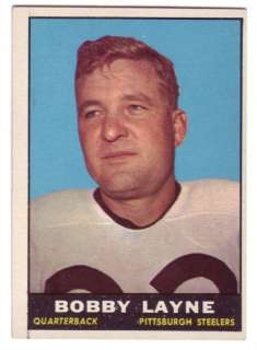 1961 Topps #104 Bobby Layne Pittsburgh Steelers  