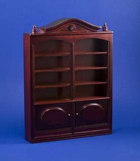 STUNNING Dollhouse Miniature Mahogany Bookcase #C1035M  