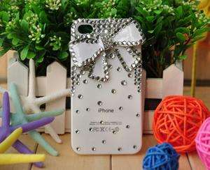 Luxury Designer Bling Bow Crystals Rhinestones Case Cover for Apple 