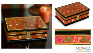 SCARLET SPRING~India Hand Painted Jewelry Box by Novica  