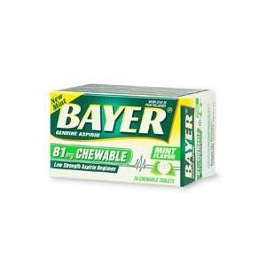  Bayer Chewable Tablets, 81mg, Mint Flavor 36 Count Health 