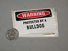 BULLDOG SECURITY SYSTEM DECAL english