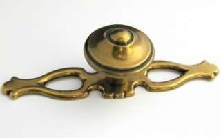 lancaster antique brass cabinet knob pull backplate