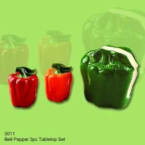  Bell Pepper NAPKIN HOLDER, SALT & PEPPER SHAKERS Kitchen 