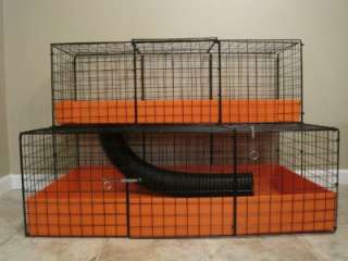 Medium 2 Level Guinea Pig / Ferret Cage Color Orange  