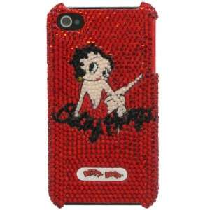 Red Betty Boop Diamond Crystal Protector Snap On Case Cover for iPhone 