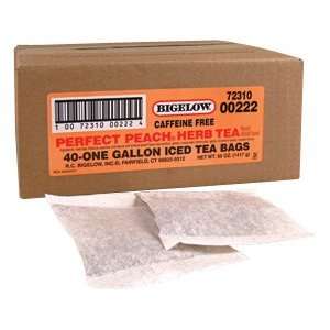 Bigelow Tea, Perfect Peach Caffeine Free Herbal Iced Tea 40/CS