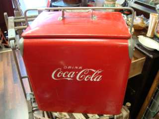 Odd Antique Metal Coke Cooler 1946  to USA AND CANADA 