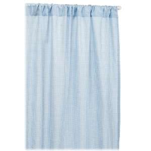   Classic 84 Blue Gingham Rod Pocket Curtain Panels
