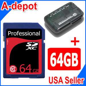 64GB SDXC Card For Canon PowerShot ELPH 100 300 310 500 510 SX220 