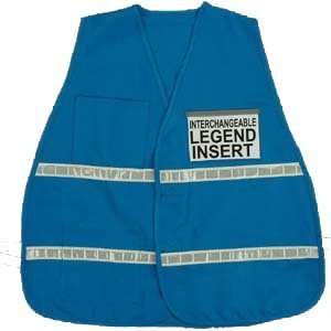 Incident Command Safety Vest, Color Blue, 1“ PVC Reflective, Velcro 