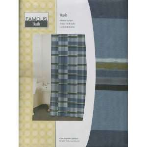  Dash Blue Fabric Shower Curtain