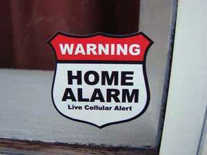   Alarm Security stickers Live Cellular Alert, decals, car, security