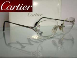 Authentic Vintage SILVER CARTIER RIMLESS Glasses Frames  