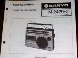 Sanyo M2429 2 Radio Cassette Recorder Service Manual  
