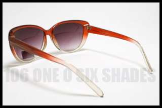 CAT EYE Womens Sunglasses Retro Style Fashion 2 Tone Frame RED to 