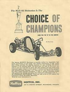 Vintage & Very Rare 1961 Hoffco Hurricane Go Kart Ad  