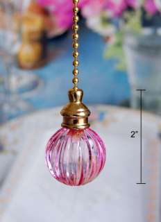 of CRYSTAL PINK PUMPKIN CEILING FAN PULL CHAINS 2  